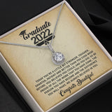 Graduation Necklace Gift - Today you're a little bit stronger, tougher, smarter, patient and better than you ever were - College, High School, Senior, Master Graduation Gift - Class of 2022 Eternal Hope Necklace - LX036I