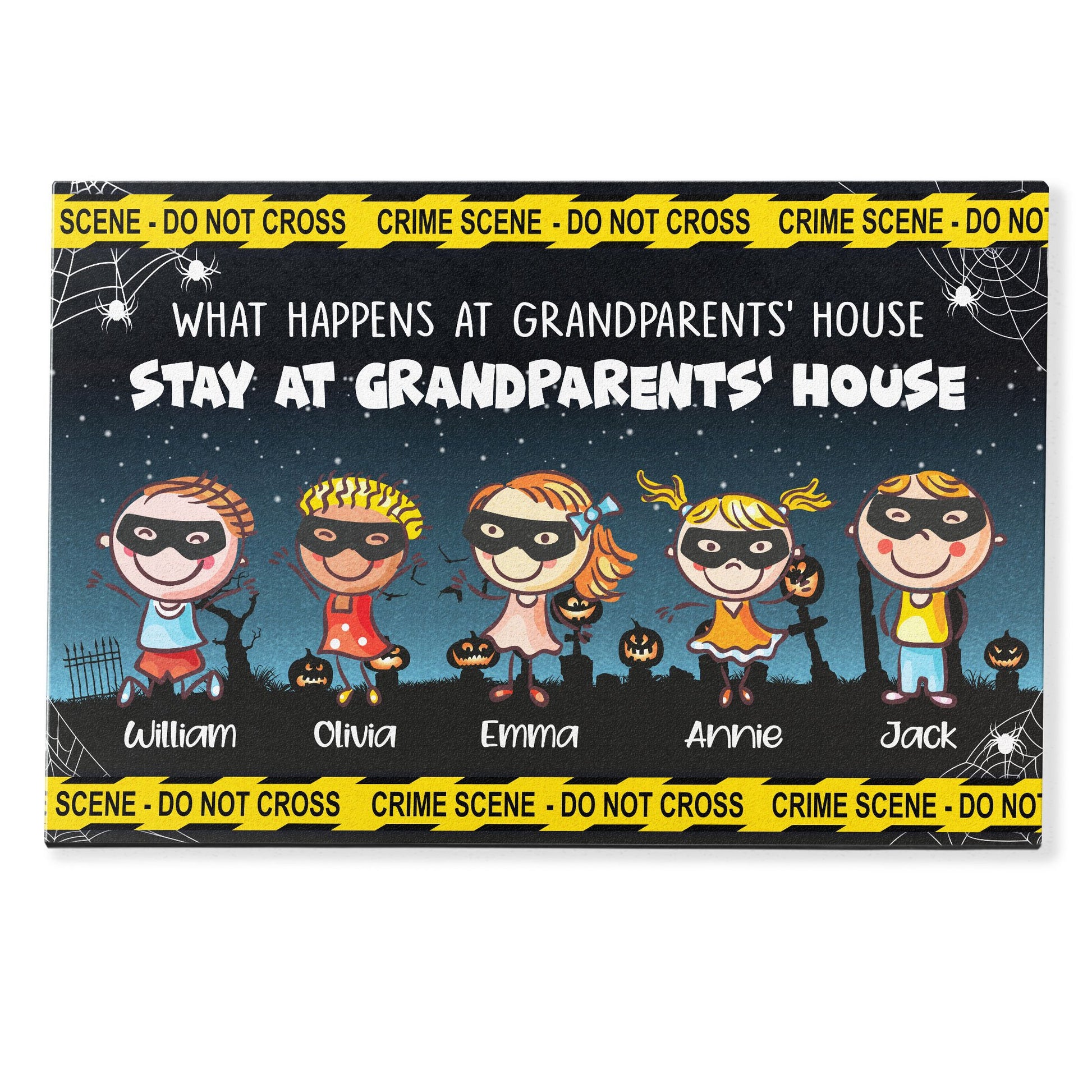 Grandkids Best Partners In Crime - Personalized Doormat - Gift For Grandpa And Grandma