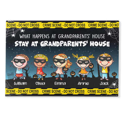 Grandkids Best Partners In Crime - Personalized Doormat - Gift For Grandpa And Grandma