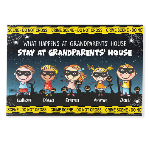 Grandkids Best Partners In Crime - Personalized Doormat - Gift For Grandpa And Grandma