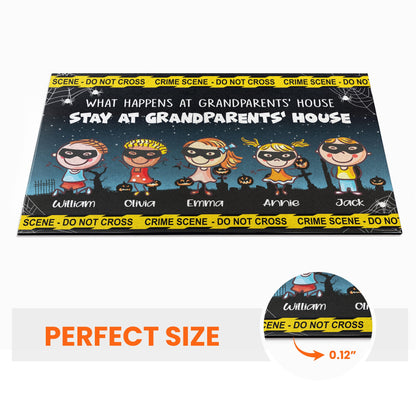 Grandkids Best Partners In Crime - Personalized Doormat - Gift For Grandpa And Grandma