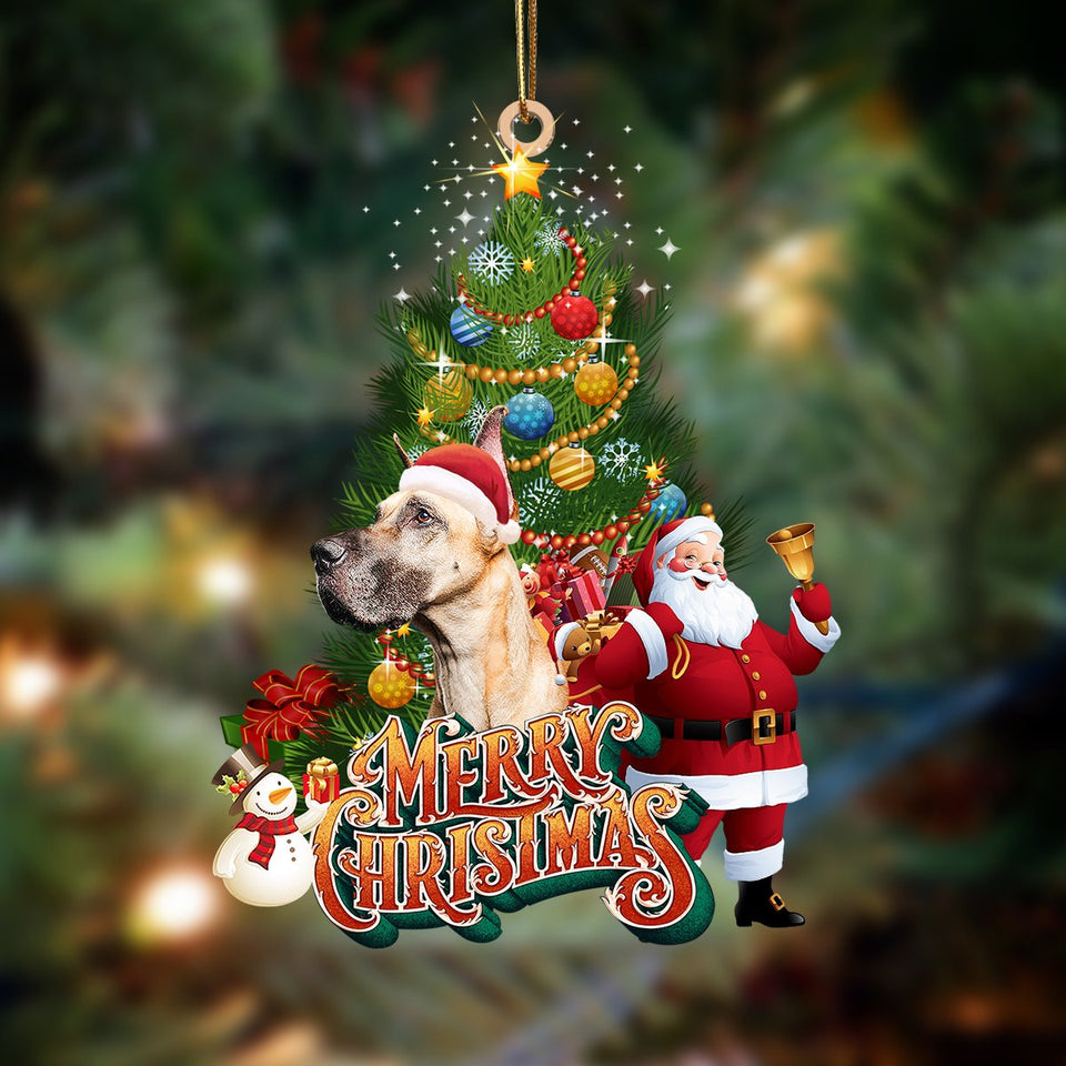 Godmerch- Ornament- Great Dane-Christmas Tree&Dog Hanging Ornament, Happy Christmas Ornament, Car Ornament