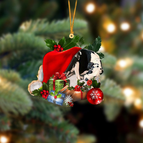 Great Dane-Sleeping In Hat Two Sides Ornament Dog Sleeping Ornament