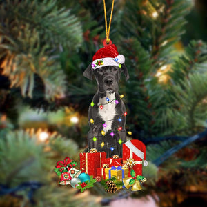 Ornament- Great Dane 1-Dog Be Christmas Tree Hanging Ornament, Happy Christmas Ornament, Car Ornament