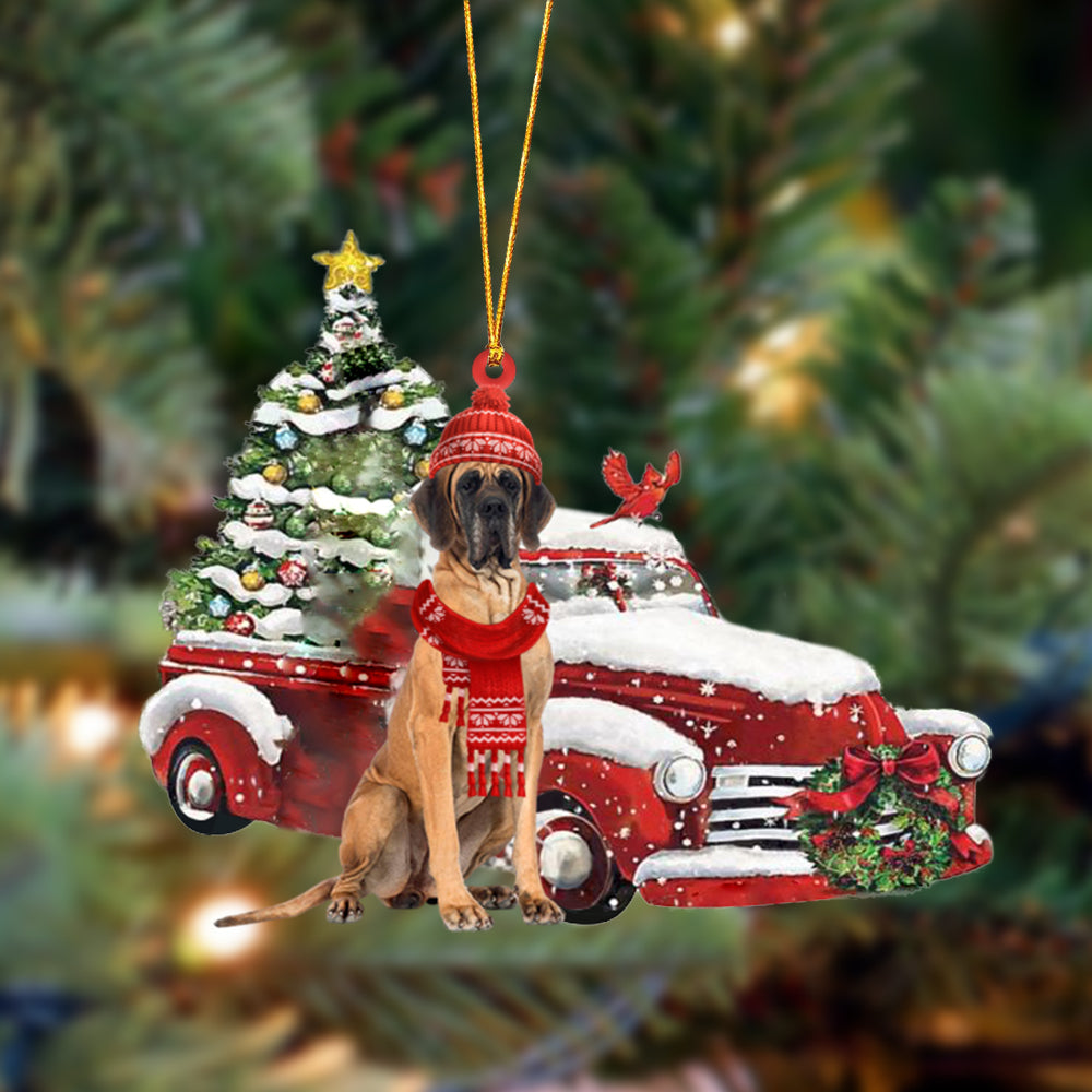 Godmerch- Ornament- Great Dane 3-Christmas Car Two Sided Ornament, Happy Christmas Ornament, Car Ornament