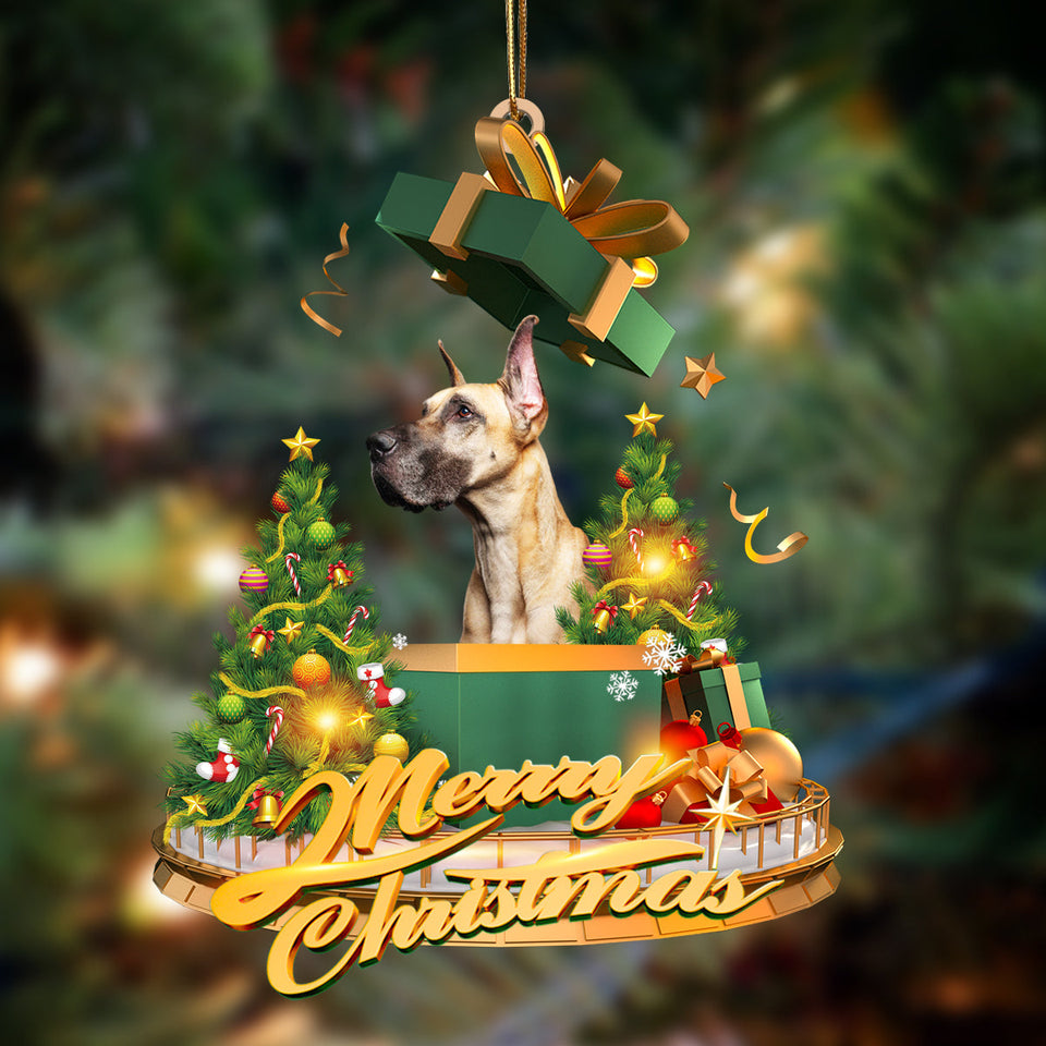 Godmerch- Ornament- Great Dane-Christmas Gifts&dogs Hanging Ornament, Happy Christmas Ornament, Car Ornament