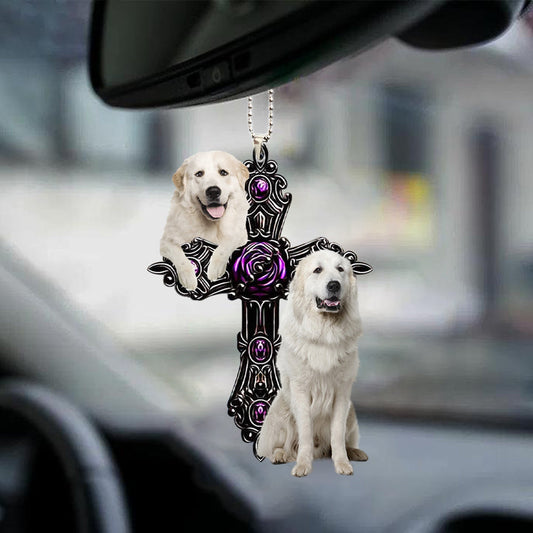 Great Pyrenees Pray For God Car Hanging Ornament Dog Pray For God Ornament Godmerch