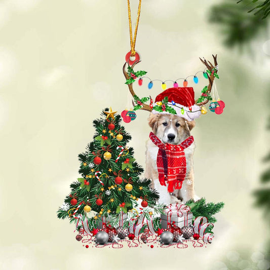 Ornament- Great Pyrenees 1-Christmas Tree Gift Hanging Ornament, Happy Christmas Ornament, Car Ornament