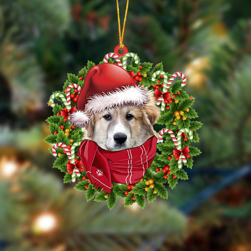 Godmerch- Ornament- Great Pyrenees 1-Xmas Bandana Hanging Ornament, Happy Christmas Ornament, Car Ornament