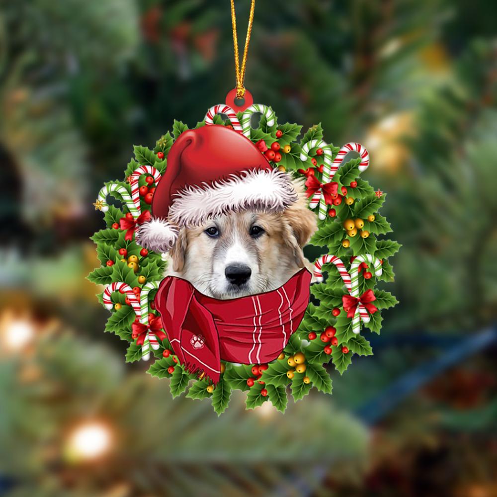 Godmerch- Ornament- Great Pyrenees 1-Xmas Bandana Hanging Ornament, Happy Christmas Ornament, Car Ornament