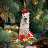 Ornament- Great Pyrenees 2-Dog Be Christmas Tree Hanging Ornament, Happy Christmas Ornament, Car Ornament