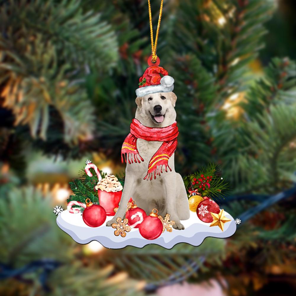 Godmerch- Ornament- Great Pyrenees 2-Better Christmas Hanging Ornament, Happy Christmas Ornament, Car Ornament