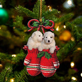 Great Pyrenees Inside Your Gloves Christmas Holiday-Two Sided Ornament, Christmas Ornament, Car Ornament