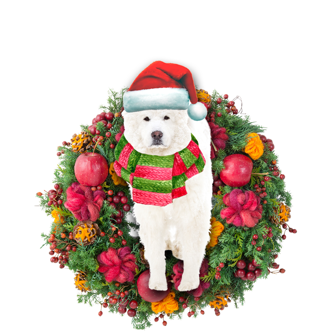 Godmerch- Ornament- Great Pyrenees Christmas Ornament, Happy Christmas Ornament, Car Ornament