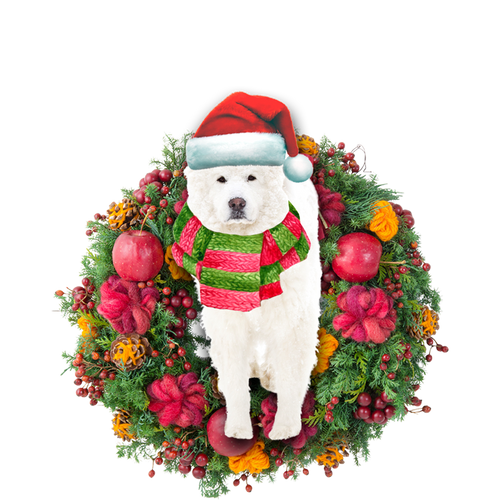 Godmerch- Ornament- Great Pyrenees Christmas Ornament, Happy Christmas Ornament, Car Ornament