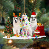 Ornament- Great Pyreness-Christmas Dog Friends Hanging Ornament, Happy Christmas Ornament, Car Ornament