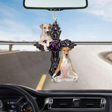 Greyhound Pray For God Car Hanging Ornament Dog Pray For God Ornament Godmerch