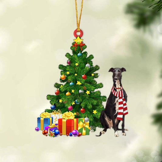 Greyhound 1-Christmas Star Hanging Ornament