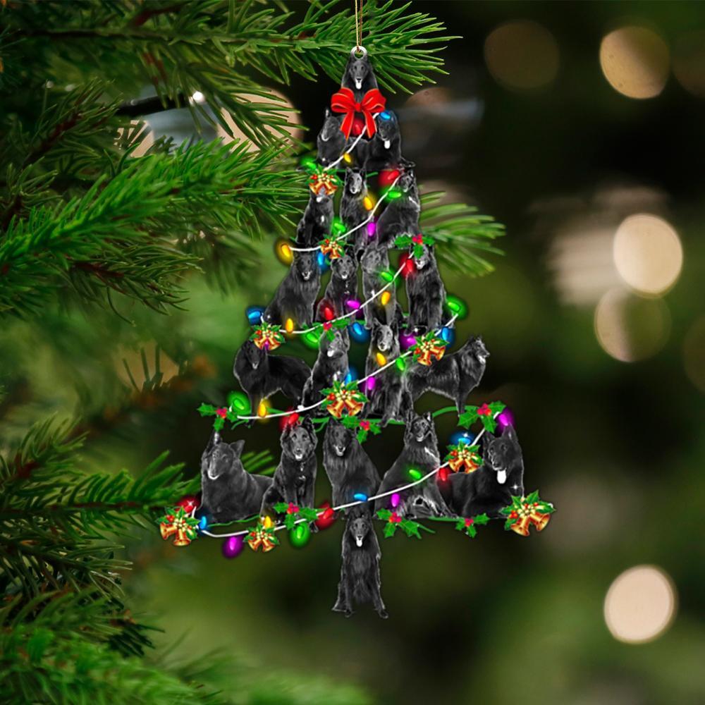 Groenendael-Christmas Tree Lights-Two Sided Ornament
