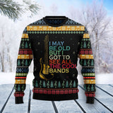 Guitar Old Vintage Xmas Ugly Christmas Sweater 