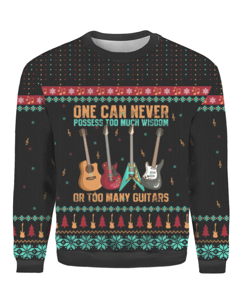 Guitar Old Vintage Ugly Christmas Sweater 