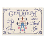 Gym Room - Personalized Doormat - Birthday Gift For Gymer - Fitness Lady