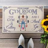 Gym Room - Personalized Doormat - Birthday Gift For Gymer - Fitness Lady