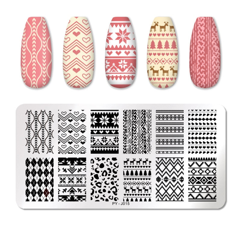 Nail Art Template 12 * 6cm Nail Art Templates Stamping Plate Design Flower Animal Glass Temperature Lace Stamp Templates Plates Image