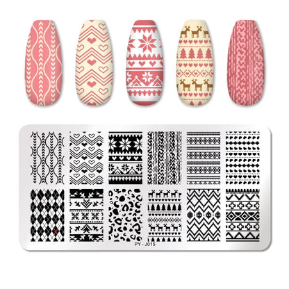 Nail Art Template 12 * 6cm Nail Art Templates Stamping Plate Design Flower Animal Glass Temperature Lace Stamp Templates Plates Image