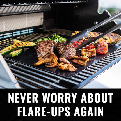 BBQ Grill Mat Barbecue Outdoor Baking Non-stick Pad Reusable Cooking Plate 40 * 33cm Effortless Cooking and Cleaning