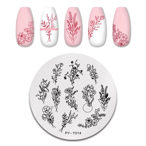 Nail Art Template 12 * 6cm Nail Art Templates Stamping Plate Design Flower Animal Glass Temperature Lace Stamp Templates Plates Image