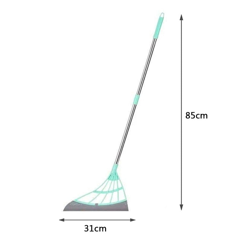 2-in-1 Sweeper Push Multi-Function Dust Broom Wiper Squeegee  For Floor cleaning squeegee for home cleaning Pet hair cleaning