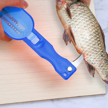 Fish Cleaning Tool 2-in-1 Fishing Scale Brush with Built-in Fish Cutter