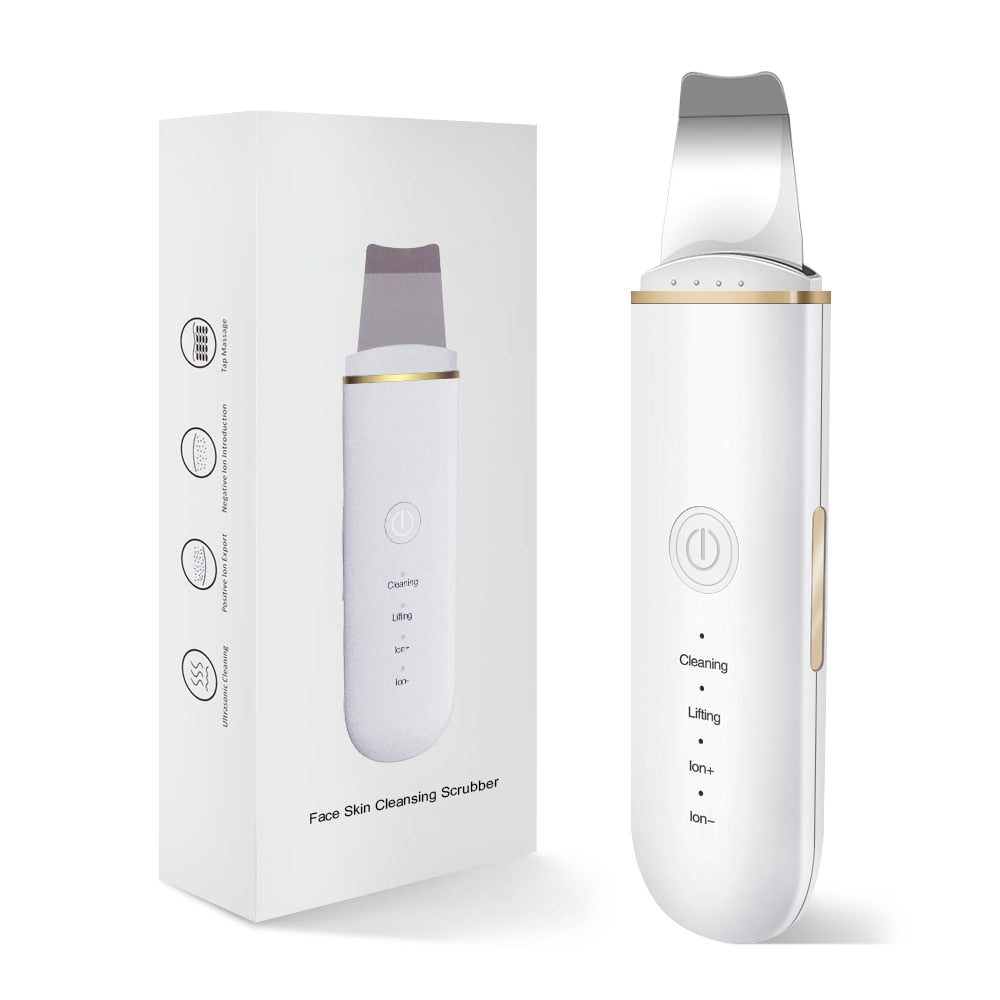 Ultrasonic Skin Scrubber Deep Face Cleaning Machine Peeling Shovel Facial Pore Cleaner Face Skin Scrubber