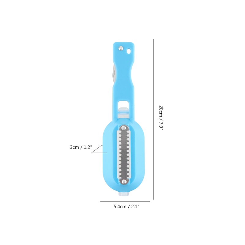 Fish Cleaning Tool 2-in-1 Fishing Scale Brush with Built-in Fish Cutter