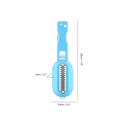 Fish Cleaning Tool 2-in-1 Fishing Scale Brush with Built-in Fish Cutter