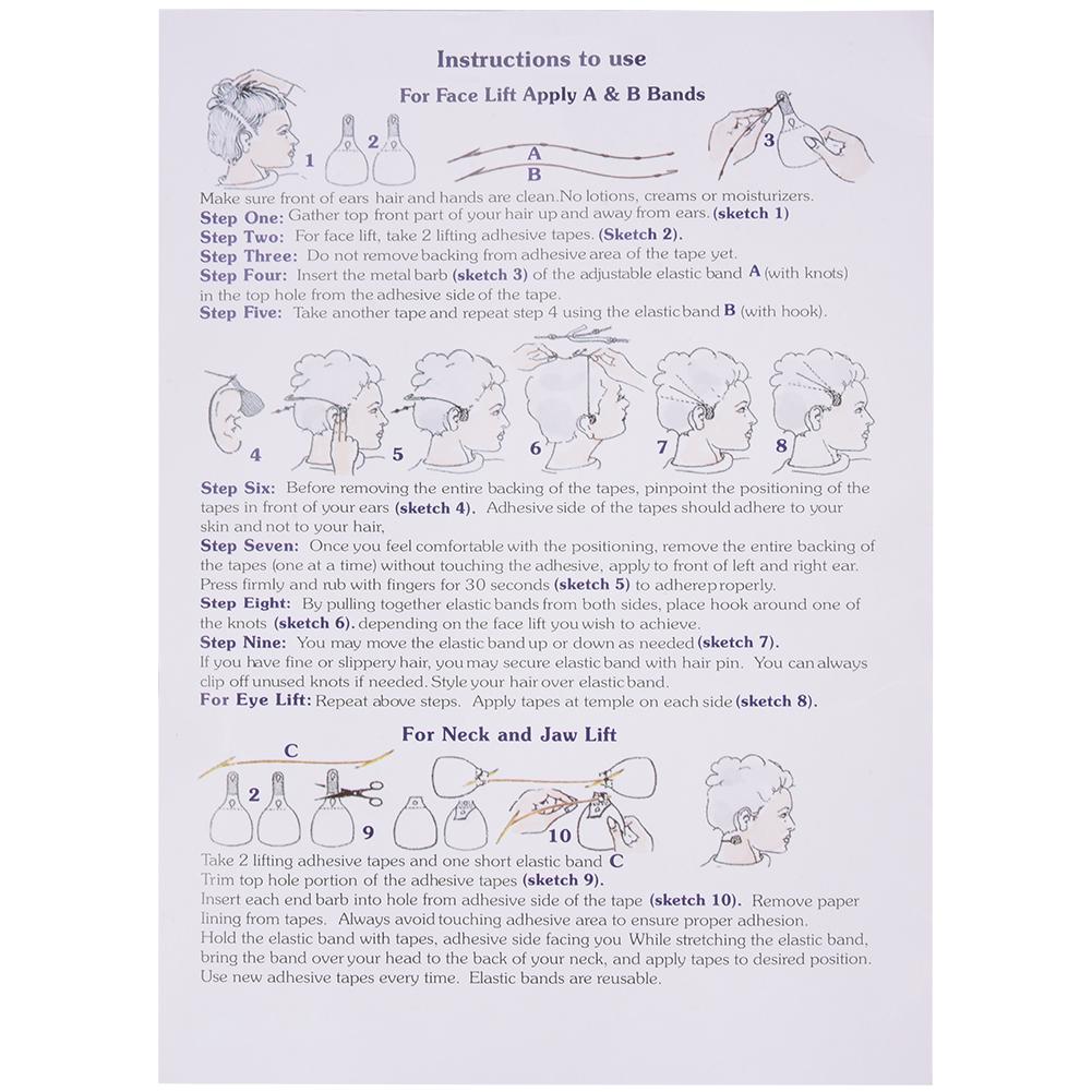 40-Piece Invisible V-Line Face Lift Tapes with Lifting Ropes for Women