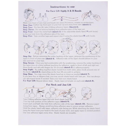 40-Piece Invisible V-Line Face Lift Tapes with Lifting Ropes for Women