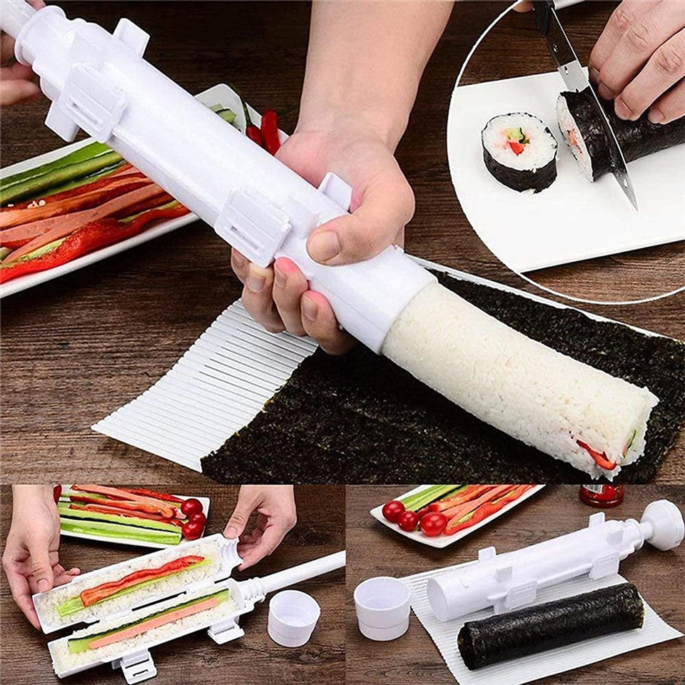 Sushi Maker Quick Sushi Bazooka Japanese Roller Rice Mold Vegetable Meat Rolling DIY Sushi Making Machine Kitchen Sushi Tool