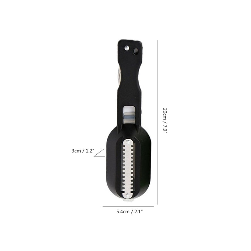 Fish Cleaning Tool 2-in-1 Fishing Scale Brush with Built-in Fish Cutter