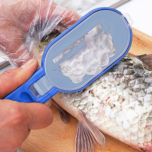 Fish Cleaning Tool 2-in-1 Fishing Scale Brush with Built-in Fish Cutter