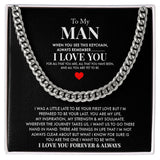 Husband and Boyfriend Necklace - You Are My Life - Cuban Link Chain Necklace Gift For Boyfriend Husband, Valentine Gift for Him