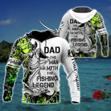 Fishing Gifts Dad Bass Fishing Tattoo Personalized US Unisex Size Hoodie