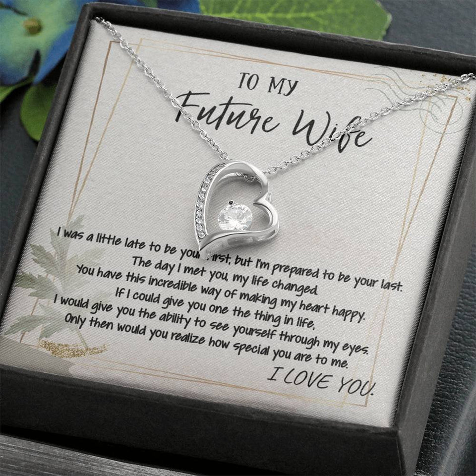 Gift For Future Wife I Love You Forever Love Necklace Message Card
