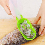 Fish Cleaning Tool 2-in-1 Fishing Scale Brush with Built-in Fish Cutter