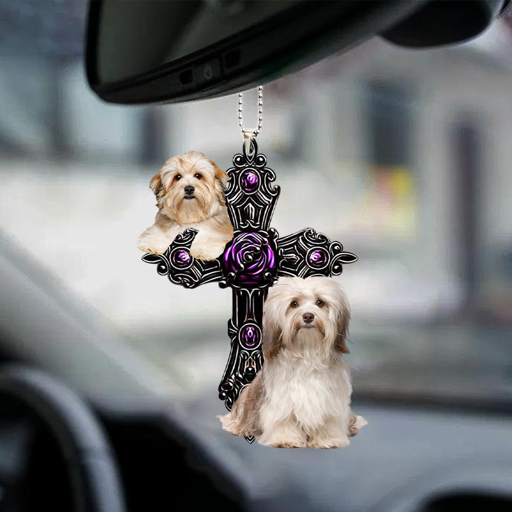 Havanese Pray For God Car Hanging Ornament Dog Pray For God Ornament Godmerch