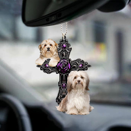 Havanese Pray For God Car Hanging Ornament Dog Pray For God Ornament Godmerch