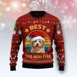 Havanese Best Dog Mom Ugly Christmas Sweater 