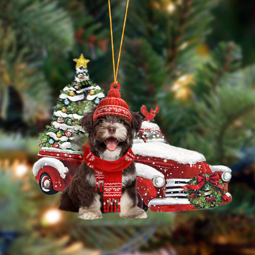 Godmerch- Ornament- Havanese-Christmas Car Two Sided Ornament, Happy Christmas Ornament, Car Ornament