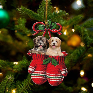 Ornament- Havanese Inside Your Gloves Christmas Holiday-Two Sided Ornament, Christmas Ornament, Car Ornament